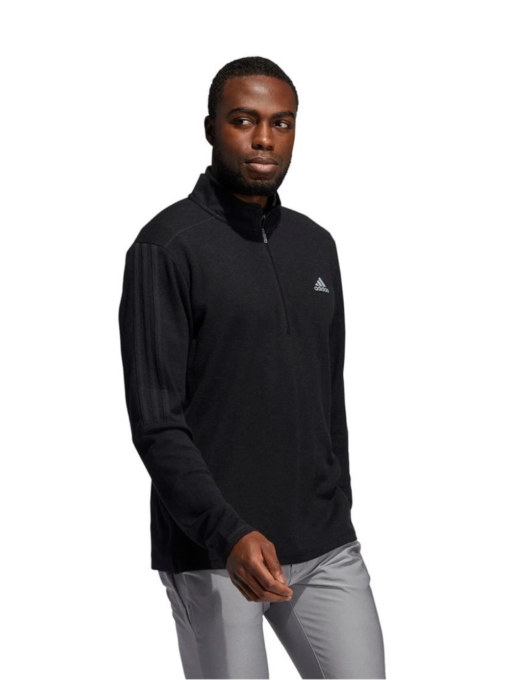{L} NWT Adidas Golf 3-Stripes 1/4 Zip Layering Sweatshirt